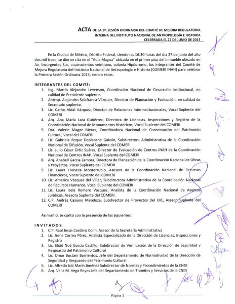 COMERI-INAH-01/ORD-2013