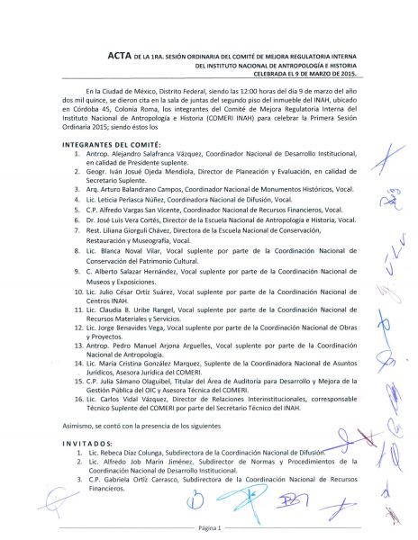 COMERI-INAH-01/ORD-2015