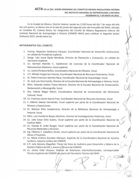 COMERI-INAH-02/ORD-2015