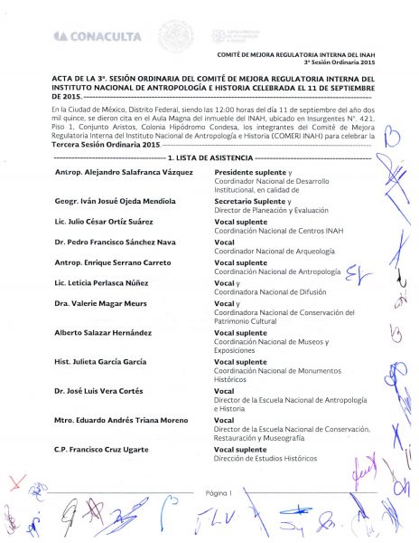 COMERI-INAH-03/ORD-2015