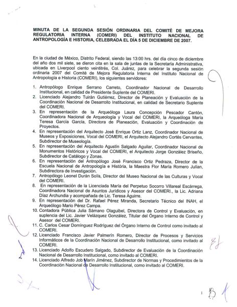 COMERI-INAH-02/ORD-2007
