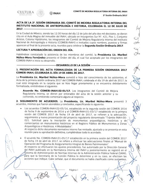 COMERI-INAH-02/ORD-2017