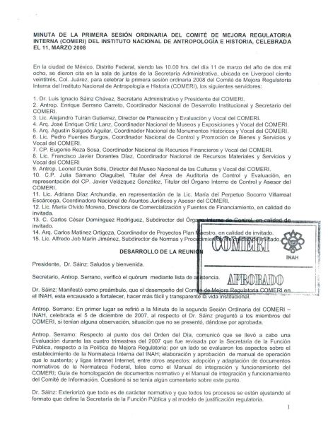 COMERI-INAH-01/ORD-2008