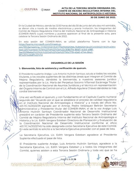 COMERI-INAH-03/ORD-2022