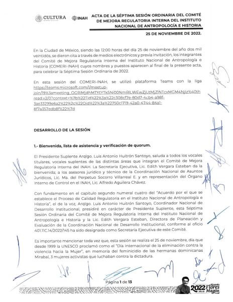 COMERI-INAH-07/ORD-2022