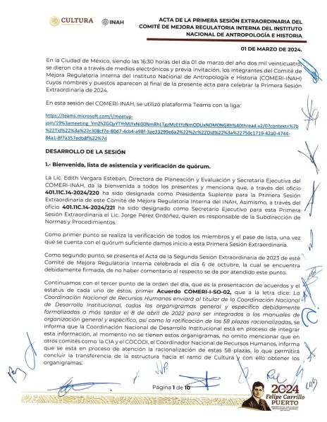 COMERI-INAH-01/EXT-2024