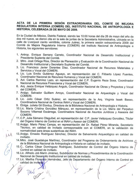 COMERI-INAH-02/ORD-2009