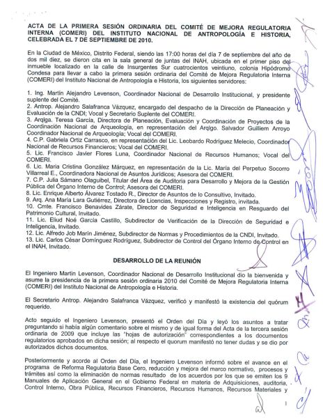 COMERI-INAH-01/ORD-2010