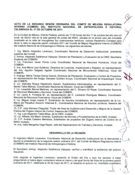 COMERI-INAH-02/ORD-2011
