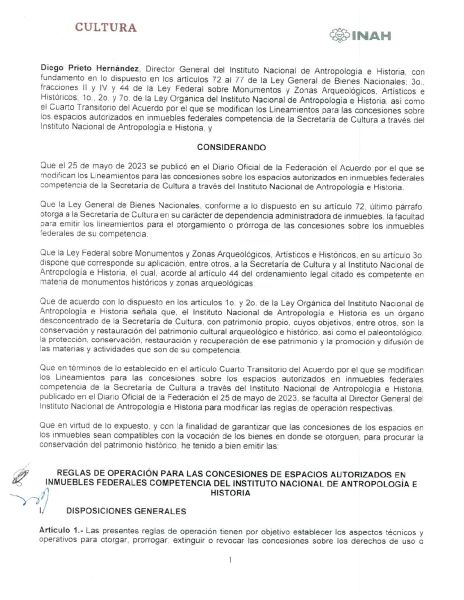 66. Reglas de operación para las concesiones de espacios autorizados en inmuebles federales competencia del INAH.pdf